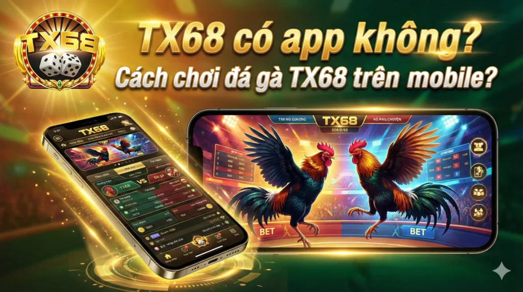 TX68 có app không? Cách chơi đá gà TX68 trên mobile