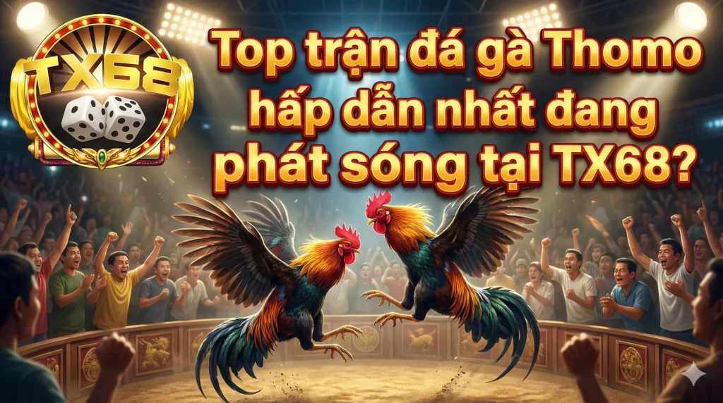 Top trận đá gà Thomo hấp dẫn nhất đang phát sóng tại TX68
