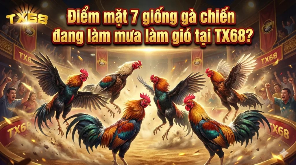 Điểm mặt 7 giống gà chiến đang làm mưa làm gió tại TX68