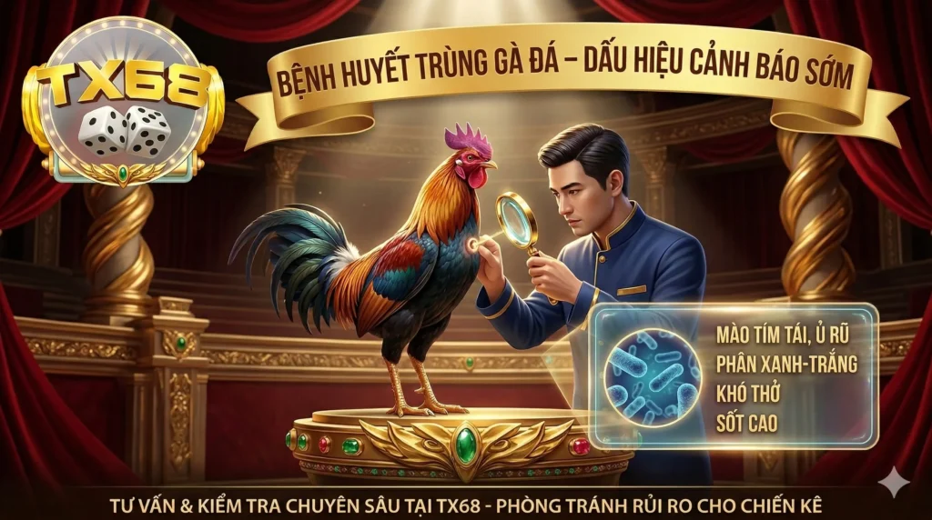 Bệnh huyết trùng gà đá – Dấu hiệu cảnh báo sớm tại TX68