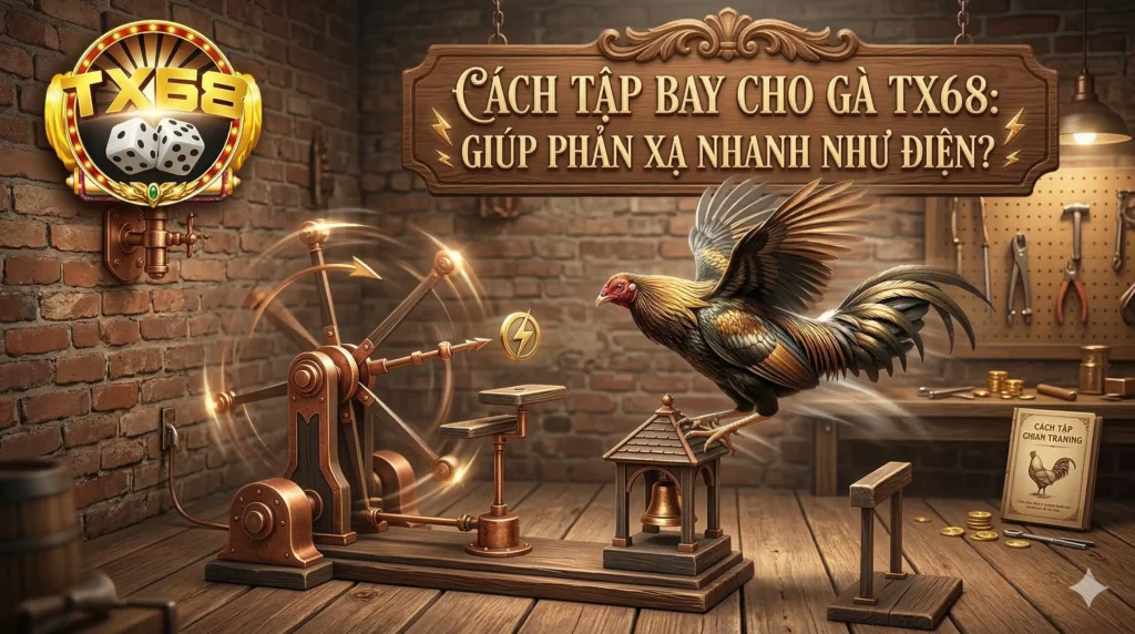 Cách tập bay cho gà TX68 giúp phản xạ nhanh như điện