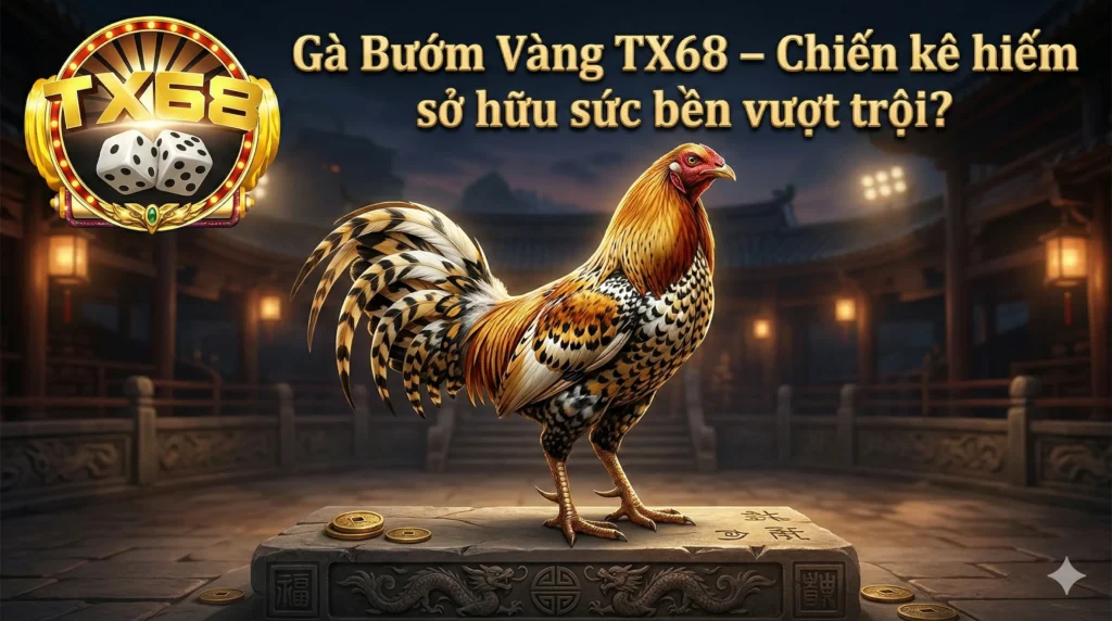 Gà Bướm Vàng TX68 – Chiến kê hiếm sở hữu sức bền vượt trội